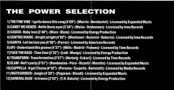 Various The Power Selection CD compilation house 1993