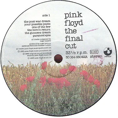 Pink Floyd The Final Cut LP vinile usato prima stampa 1983