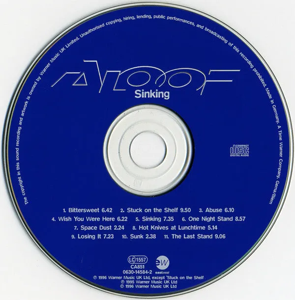 The Aloof Sinking CD trip hop VG+