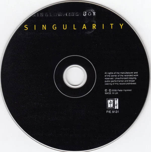 Peter Hammill Singularity CD album art rock VG+