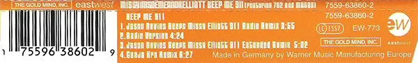 Missy Elliott Beep Me 911 CD maxi usato VG+ house