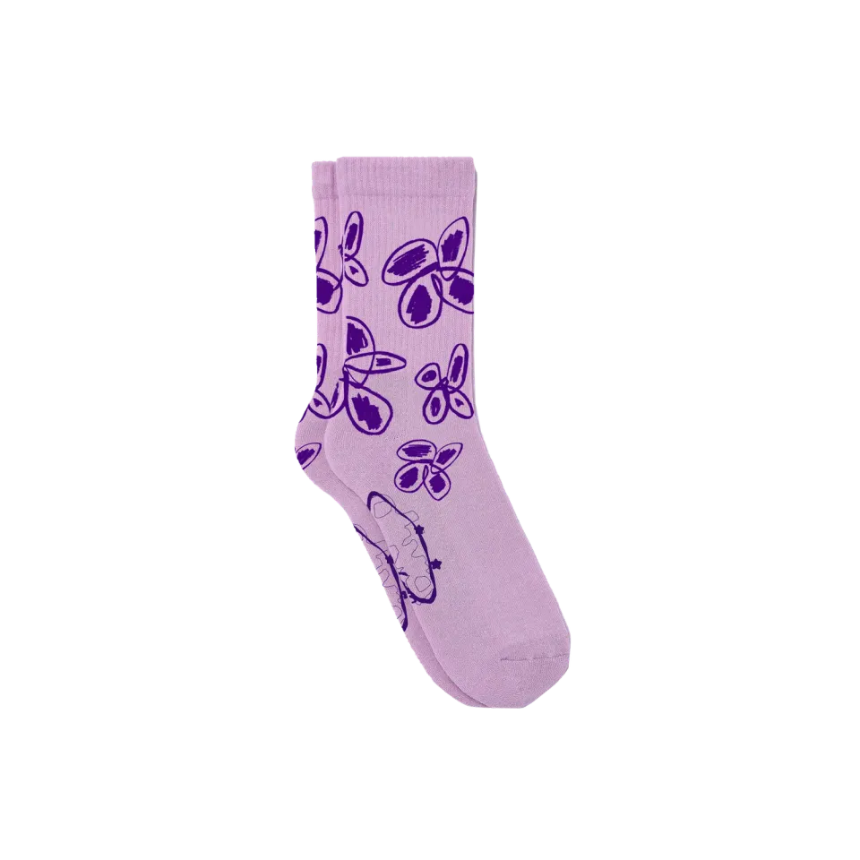 Olivia Dean Messy calzini viola logo originale