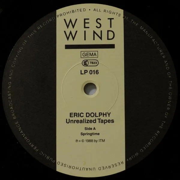 Eric Dolphy Unrealized Tapes vinile LP free jazz