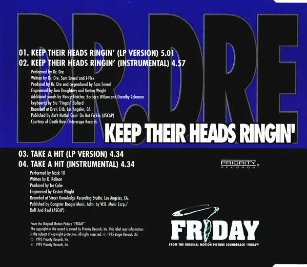 Dr. Dre Keep Their Heads Ringin' CD maxi singolo VG+