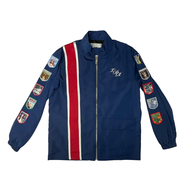 Lana Del Rey Racing Jacket giacca racing navy patches