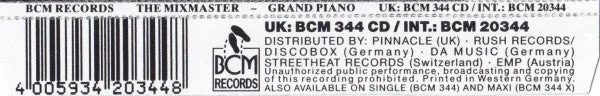 The Mixmaster Grand Piano Piano Groove CD maxi VG+ italo house