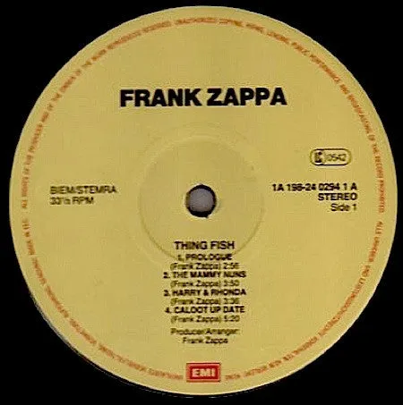 Frank Zappa Thing-Fish cofanetto 3 vinili LP box
