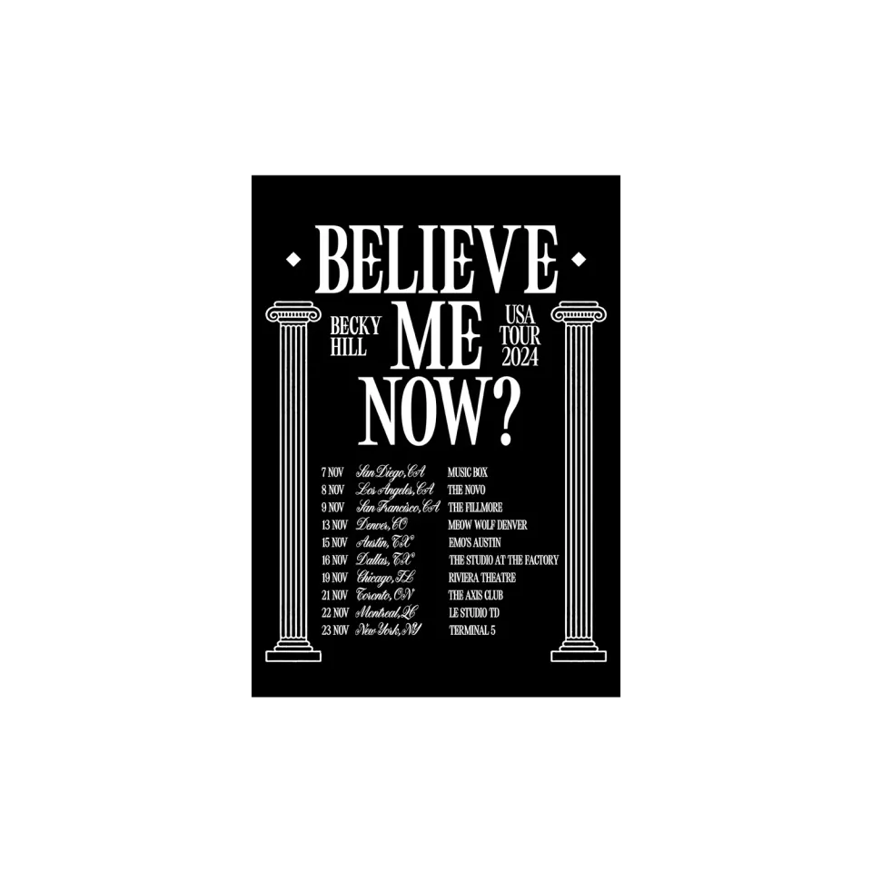 Polydor Believe Me Now? UK Tour poster A2 date 2024