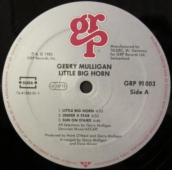 Gerry Mulligan Little Big Horn vinile LP jazz digitale 1983