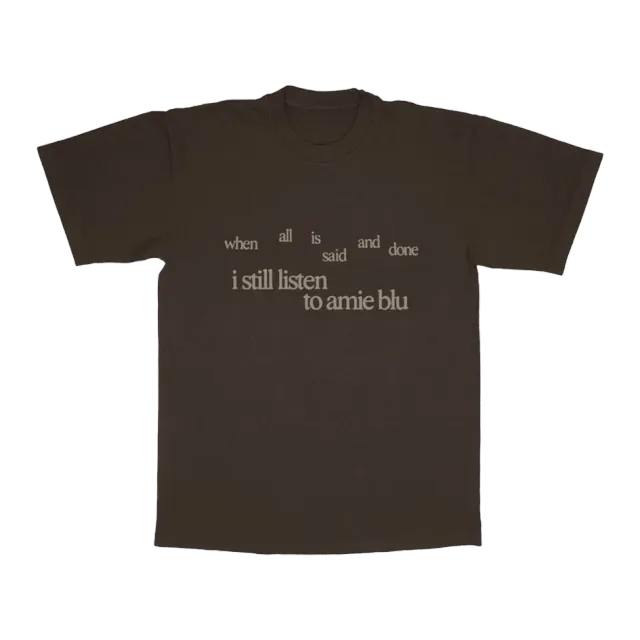 I Still Listen t-shirt marrone cotone taglie S-XL