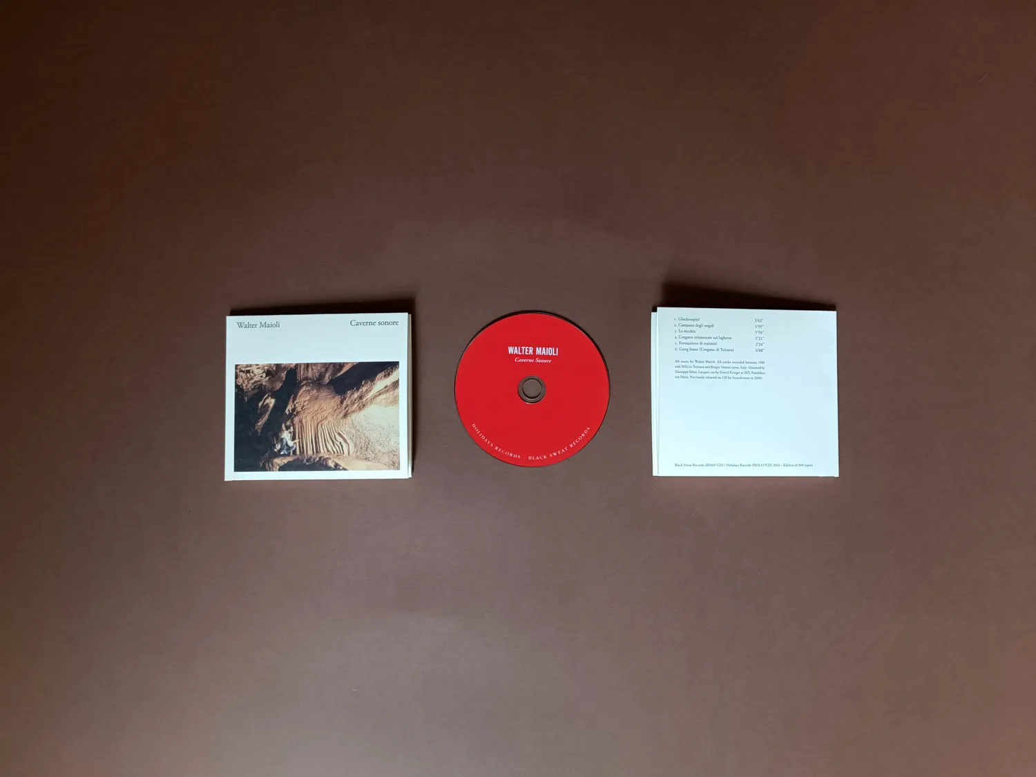 Black Sweat Walter Maioli Caverne Sonore Vinile LP litofoni