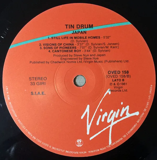 Japan Tin Drum vinile LP ristampa italiana condizioni NM