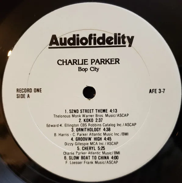 Charlie Parker Bop City 3xLP box set usato NM