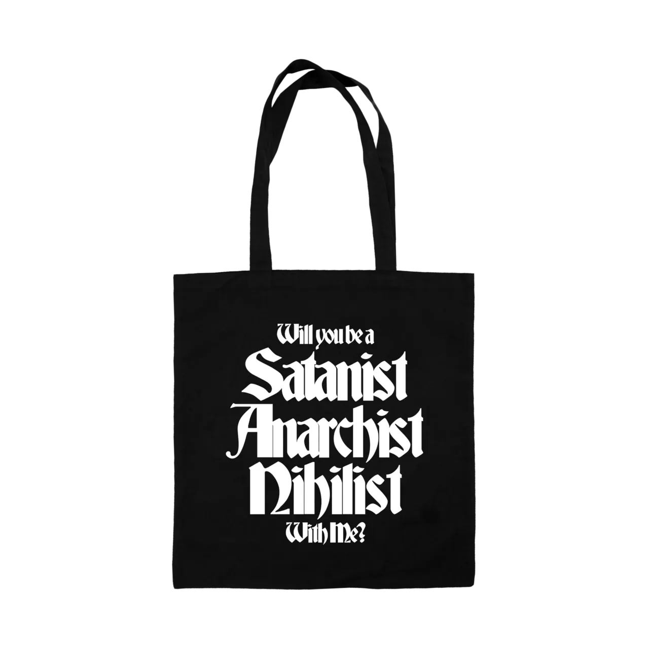 Satanist Tote Bag shopper tela cotone stampe fronte retro