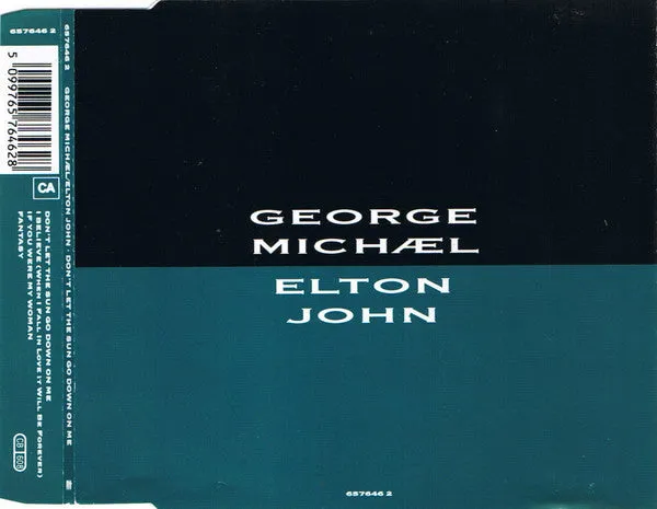 George Michael Elton John Don't Let The Sun CD singolo