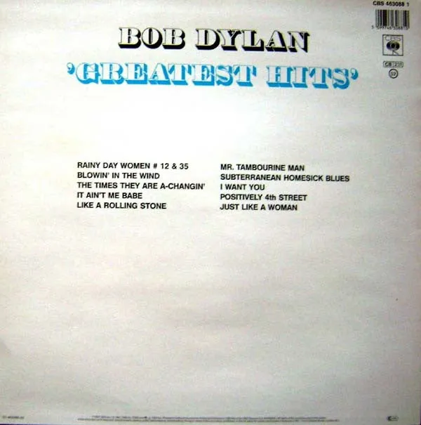 Bob Dylan Greatest Hits vinile LP Olanda blues rock