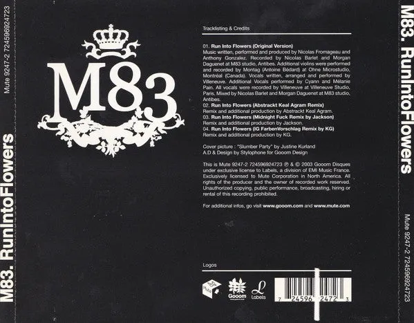 M83 Run Into Flowers CD maxi singolo remix