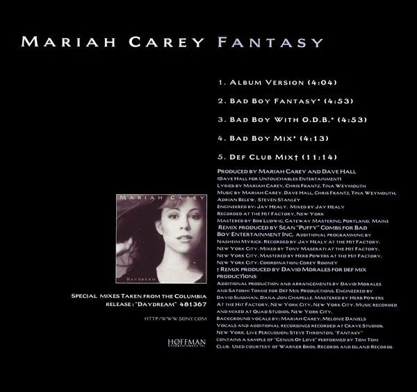 Mariah Carey Fantasy CD maxi singolo Bad Boy remix