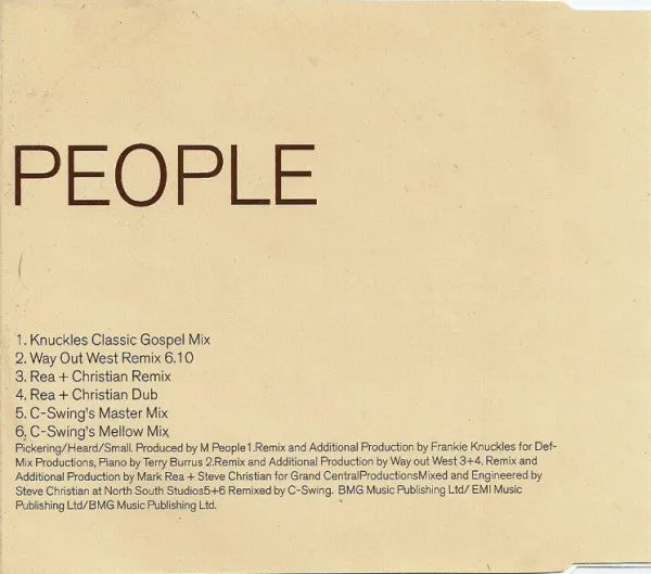 M People Just For You CD singolo promo house