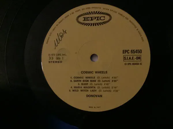 Donovan Cosmic Wheels vinile LP gatefold Italia 1973