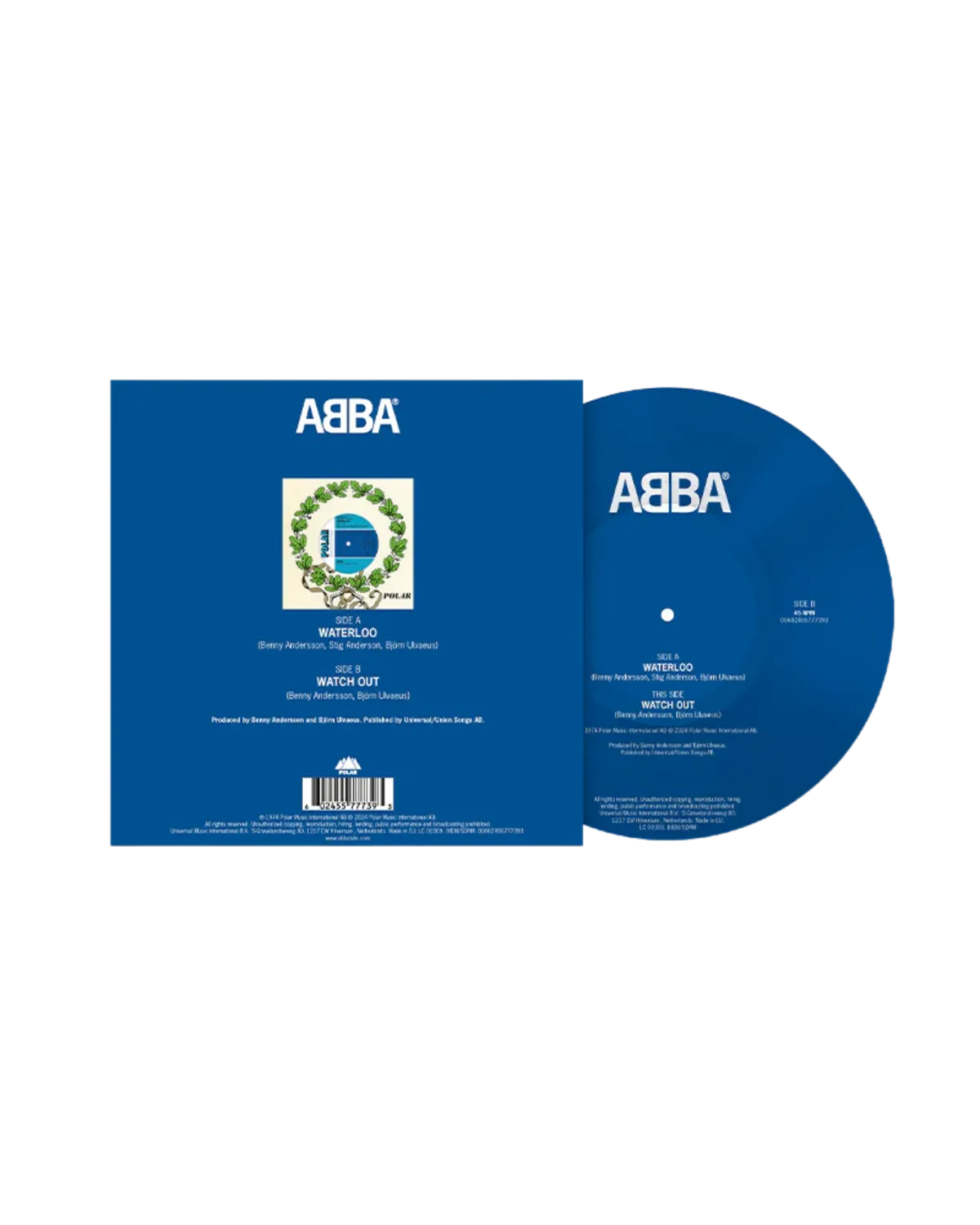 ABBA Waterloo Watch Out picture disc vinile 7" singolo