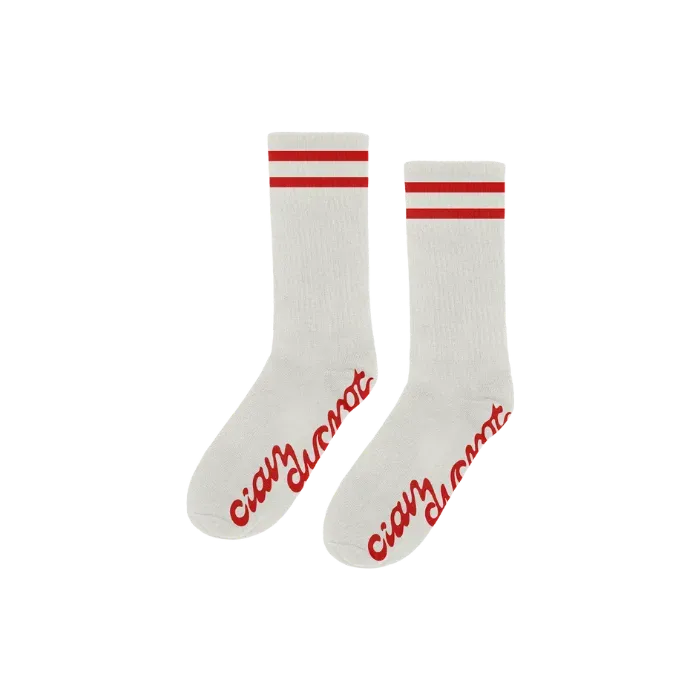 Cian Ducrot Little Dreaming calzini bianchi righe cotone