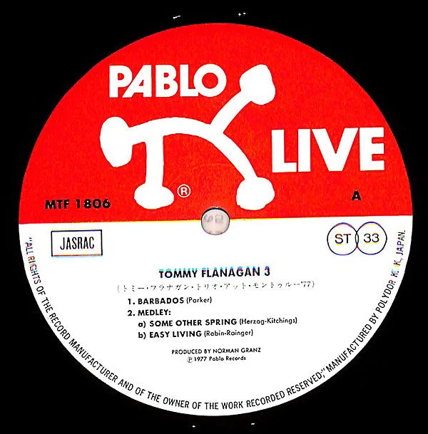 Tommy Flanagan Trio Montreux '77 vinile LP jazz