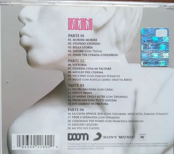 Fedez Disumano CD album usato Near Mint