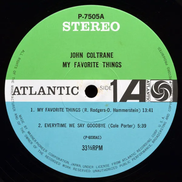 John Coltrane My Favorite Things LP ristampa giapponese obi