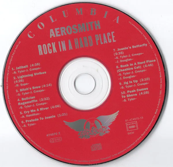 Aerosmith Rock In A Hard Place CD album rimasterizzato