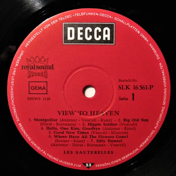 Les Sauterelles View To Heaven vinile LP psichedelico NM