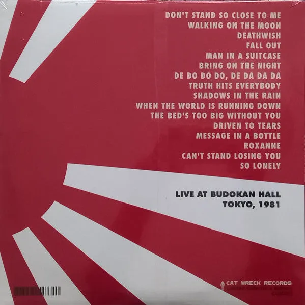 The Police Budokan Hall 2xLP vinile live Tokyo 1981