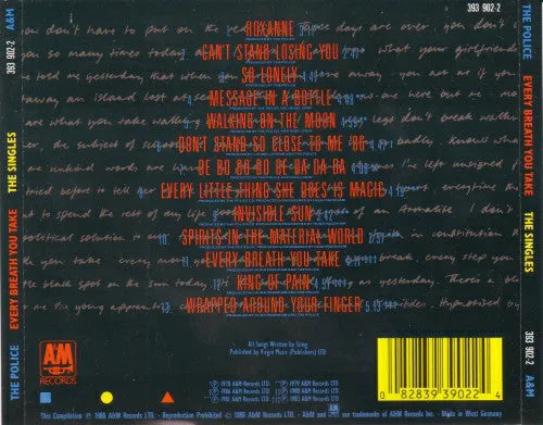 The Police Every Breath You Take CD raccolta pop rock