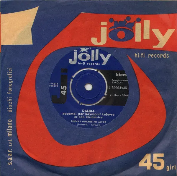Dalida Buenas Noches Mi Amor 7" chanson usato