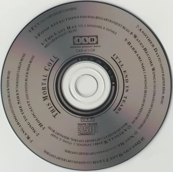 This Mortal Coil It'll End In Tears CD ristampa