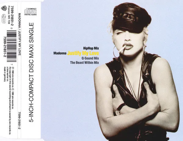 Madonna Justify My Love CD maxi singolo usato VG+ remix
