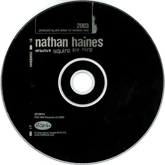 Nathan Haines Squire For Hire CD album UK 2003