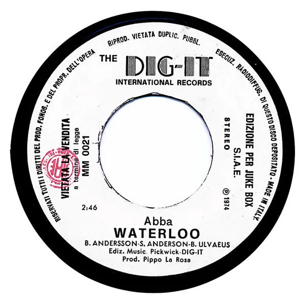 Le Orme ABBA Blue Rondò Waterloo vinile 7 jukebox