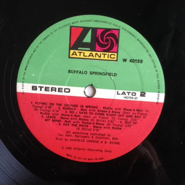 Buffalo Springfield LP ristampa VG+ folk rock