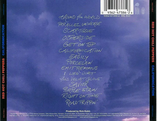 Red Hot Chili Peppers Californication CD album