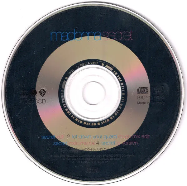 Madonna Secret CD singolo 1994 J-card NM