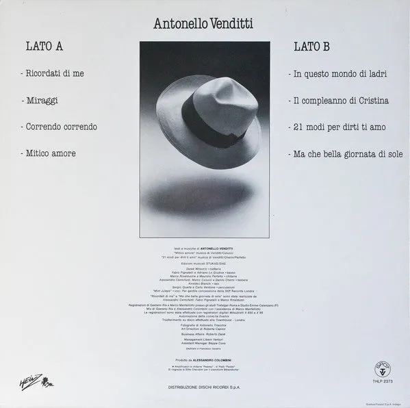 Antonello Venditti In Questo Mondo Di Ladri LP vinile 1988