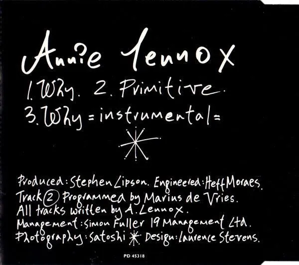 Annie Lennox Why CD single VG+ synth-pop