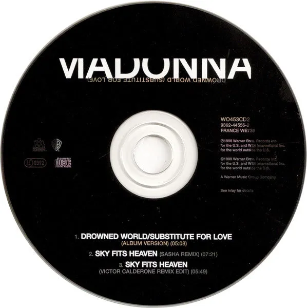 Madonna Drowned World CD singolo CD2 remix 1998