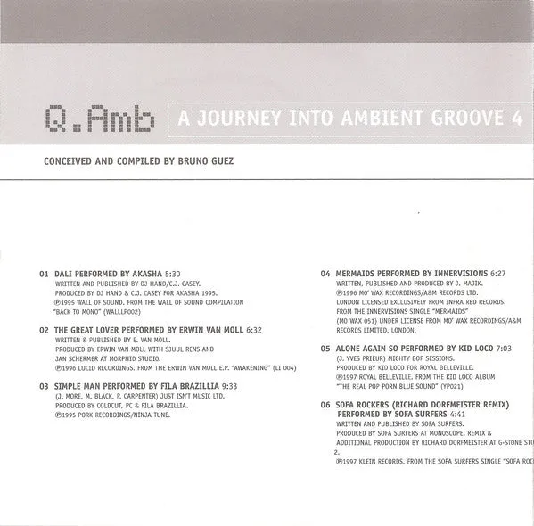 Various A Journey Into Ambient Groove 4 CD comp