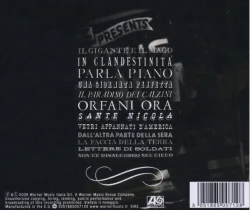 Vinicio Capossela Da Solo CD album 2008 folk rock