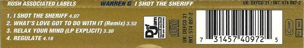 Warren G I Shot the Sheriff CD singolo gangsta