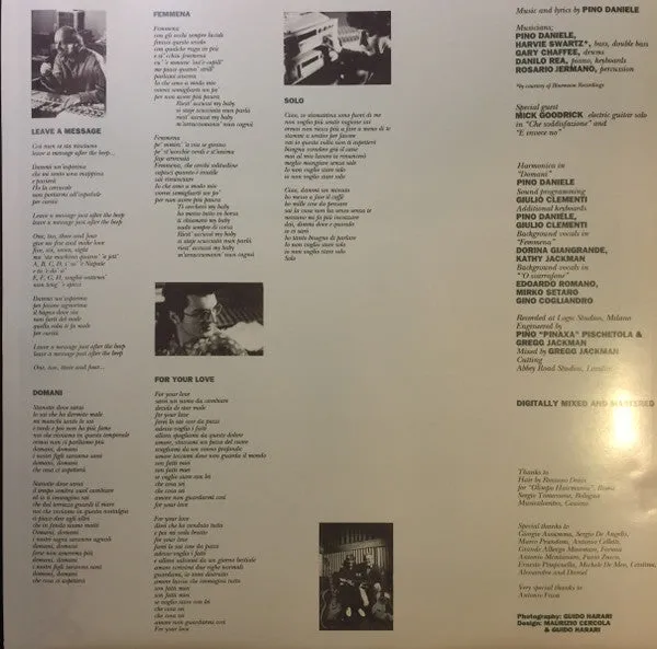 Pino Daniele Un Uomo In Blues LP vinile 180g rimasterizzato