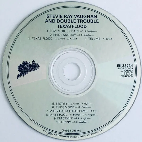 Stevie Ray Vaughan Texas Flood CD usato blues rock
