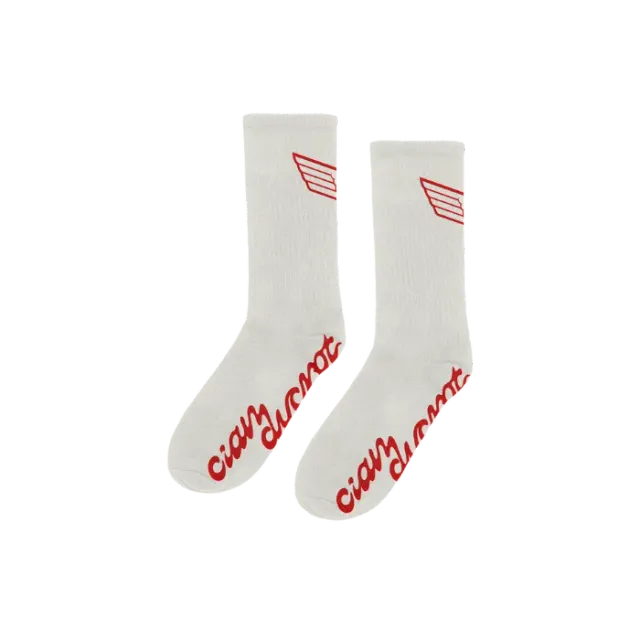 Cian Ducrot Little Dreaming calzini bianchi unisex in cotone